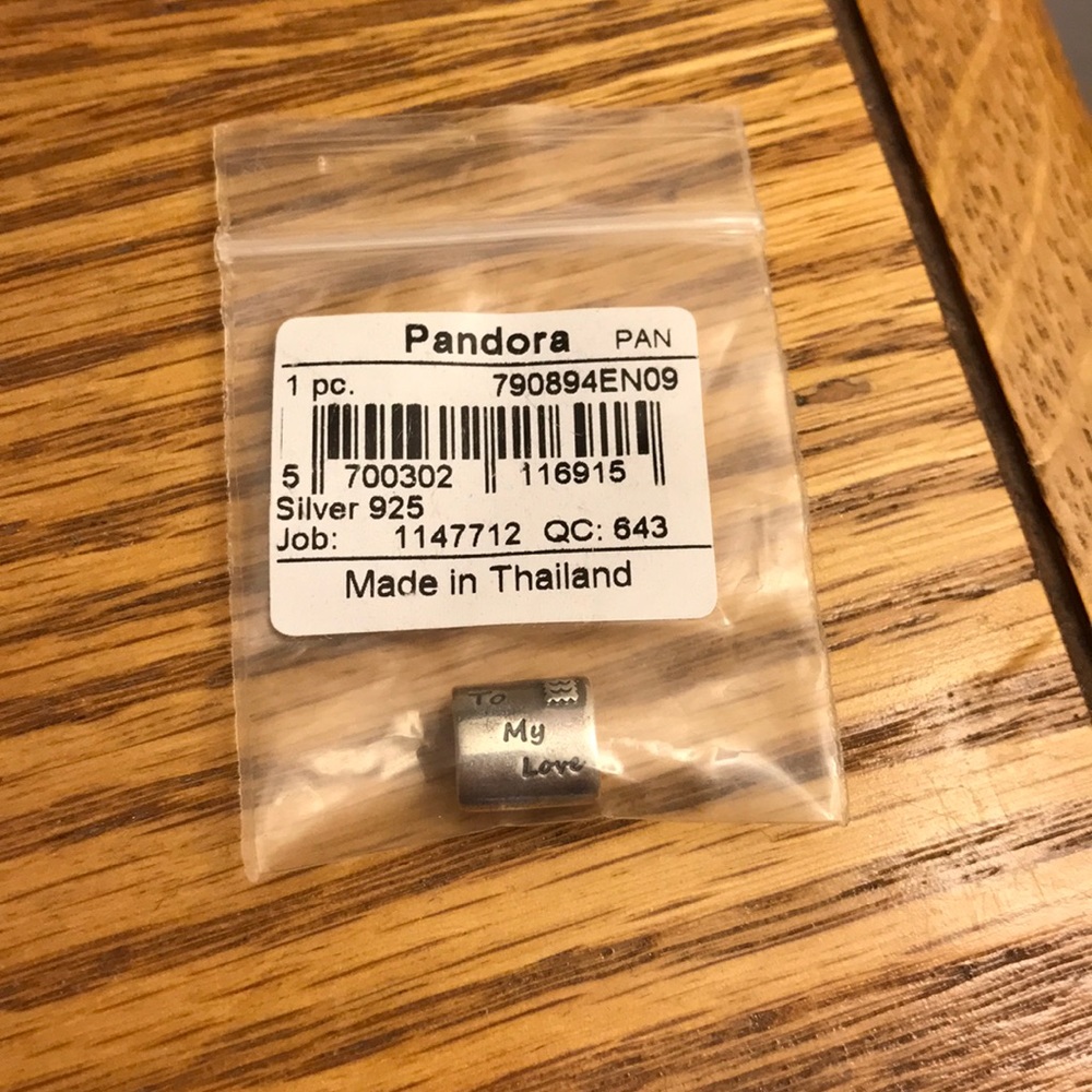 "To my love, from me" Pandora charm